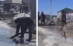 Карагандинские спасатели помогают коллегам бороться с паводками в Акмолинской области