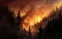 В Южной Корее бушуют лесные пожары