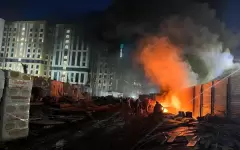 Реакция гвардейцев на пожар попала на видео в Астане