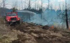 В Павлодарской области произошел степной пожар