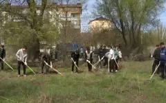 Активисты Amanat провели акцию «Таза бейсенбі» на окраине Алматы