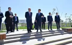 Токаев прогулялся по парку Shymkent City