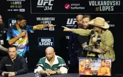 Пришлось вмешаться охране: пресс-конференция перед UFC 314 едва не переросла в драку