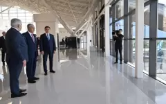 Президент осмотрел новый терминал аэропорта Шымкента