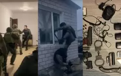 Задержание подозреваемых в разбое попало на видео в Экибастузе