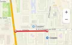 Участок улицы Алматы частично перекроют в Астане