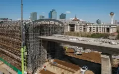 На крупной транспортной развязке Астаны ограничат движение из-за строительства LRT
