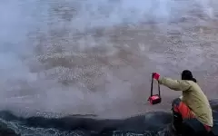 На Камчатке после извержения вулкана нашли новое озеро