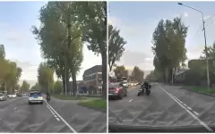 В Алматы мопедист устроил беспредел на дороге, уходя от полицейской погони