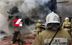Ангар с автозапчастями загорелся в Астане
