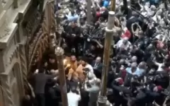 Благодатный огонь сошел в храме Гроба Господня в Иерусалиме