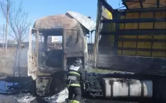 Грузовик загорелся в Кокшетау