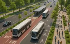 В Алматы начали строительство новой линии BRT