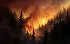 Мощные лесные пожары бушуют в Израиле