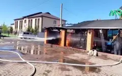 Банный комплекс загорелся в Акмолинской области