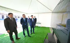 Спикер Сената ознакомился с ходом строительства школы Абая в Алматы