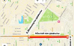 Участок проспекта Абылай хана перекроют на ремонт в Астане