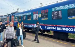 Поезда с портретами героев ВОВ стали курсировать из Астаны