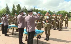 Почти 200 военнослужащих службы Госохраны приняли присягу в Астане