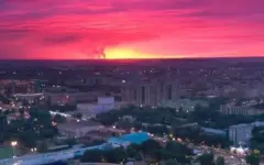 Я в тебя влюблен: закат в Алматы с высоты птичьего полета снял на видео блогер