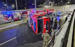 Пожарная автоцистерна попала в серьезную аварию в Алматы
