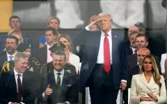 Трамп в свой день рождения провел парад в Вашингтоне