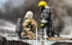 Цех горел этим утром в Алматы