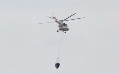 Вертолеты привлекли к тушению пожара в резервате «Акжайык»