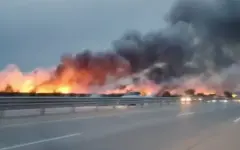 Пожар на полигоне стал причиной ограничения движения в Алматинской области