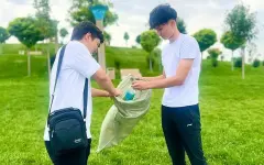 Туркестанская молодежь в рамках экологического мероприятия Таза Қазақстан провела тимбилдинг