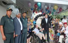 В Туркестанской области поздравили фронтовика с вековым юбилеем
