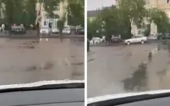 Непогода в Караганде: улицы затопило после сильного дождя