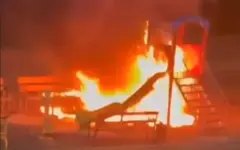 Дети сожгли детскую площадку в Жезказгане