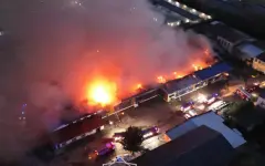Крупный пожар произошел в Усть-Каменогорске