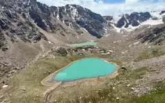 В горах Иле Алатау начаты работы по снижению уровня воды в моренных озерах
