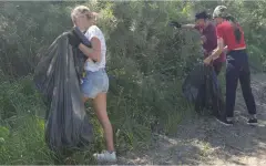 Уборка у обочины