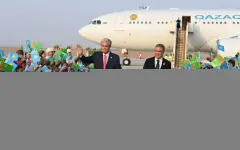 Касым-Жомарт Токаев прибыл в Туркменистан