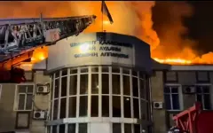 Пожар вспыхнул в здании акимата Шымкента