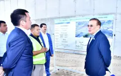 Мажилисмен проверил строительство нового транспортного путепровода в Шымкенте