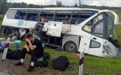 В России автобус футбольной команды попал в массовое ДТП