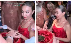Казахстанка вышла замуж за турка и показала ночь хны в Турции