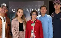 Семья Розы Рымбаевой посетила первый казахстанский фильм-катастрофу