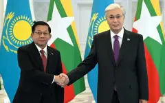 Токаев провел переговоры с и.о. президента Мьянмы