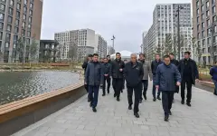Президент осмотрел бульвар Greenline в столичном районе «Нура»