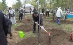 «Таза Қазақстан»: члены Национального курултая вышли на субботники