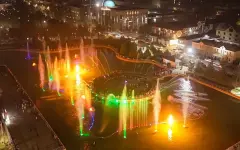 В Шымкенте состоялся запуск современного музыкально-огненного фонтана