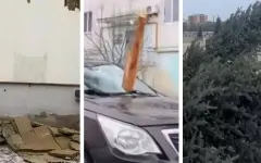 Сильный ветер в Атырау: повреждены дома, транспорт и зафиксированы массовые отключения света