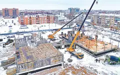 Продолжается возведение социально значимых объектов