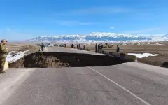 Участок трассы в Алматинской области обрушила талая вода