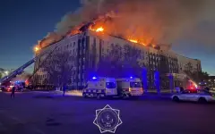 Чрезвычайная ситуация в Актобе: горит акимат области